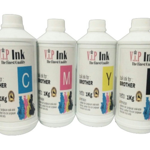 Foto Produk Paket Tinta Brother 1 Liter 4 Botol Vip Ink Best Quality dari Mitraink
