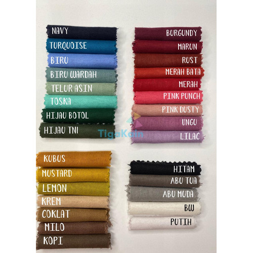 Foto Produk 0.5 Meter Kain Linen Rami Bahan Katun Linen dari Nacy Tex