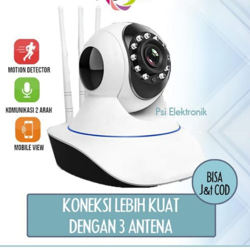 Foto Produk IP Cam CCTV Wireless Wifi 3 antena home security APP V380 dari studio cctv