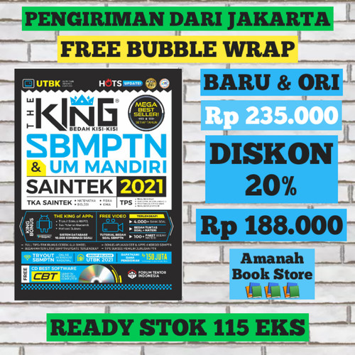 Foto Produk The King Bedah Kisi-kisi SBMPTN & UM Mandiri Saintek 2021 - JAKARTA dari Amanah Book Store