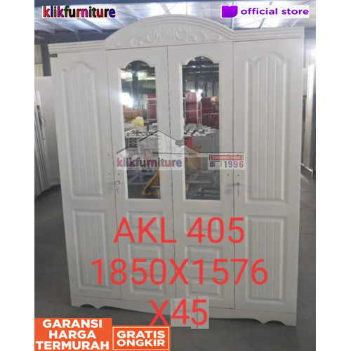 Foto Produk Lemari Pakaian Besi 4 Pintu Anti Rayap Anti Banjir AKL 405 dari klikfurniture