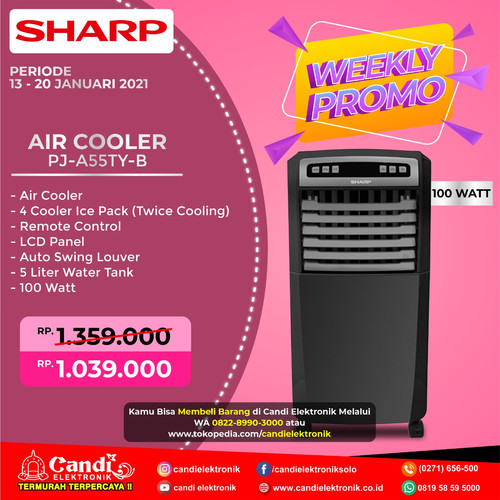 Foto Produk SHARP AIR COOLER PJ-A55TY-B-PROMO dari Candi Elektronik Solo