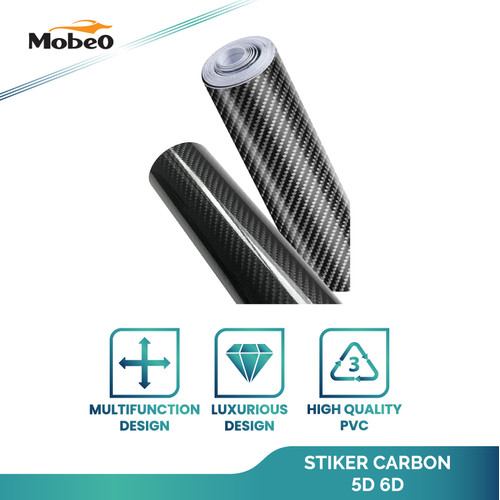 Foto Produk Mobeo Sticker Carbon Fiber 5D / 6D High Quality PVC berbagai ukuran - 5D 20 x 152 cm dari Mobeo Official Store
