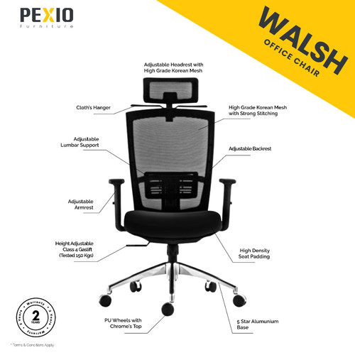 Foto Produk Kursi kantor jaring PEX | Office Chair PEX | Walsh dari PEXIO Furniture