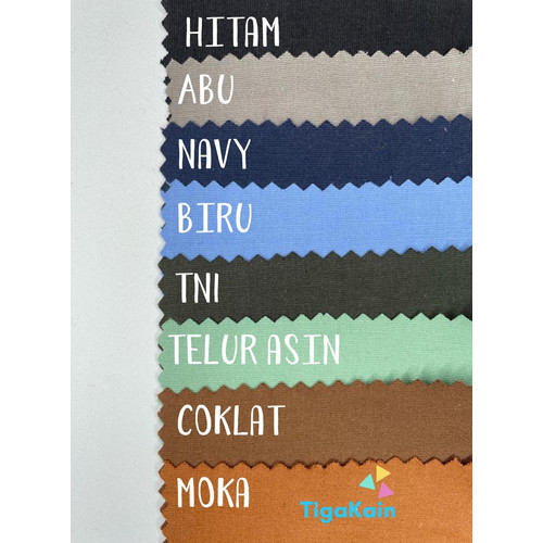 Foto Produk 0.5 Meter Kain Katun Stretch Bahan Chino dari Nacy Tex