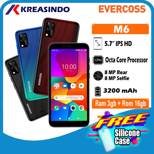 Foto Produk Evercoss M6 3/16 Ram 3gb Internal 16gb Garansi Resmi - Hitam dari Kreasindo Online