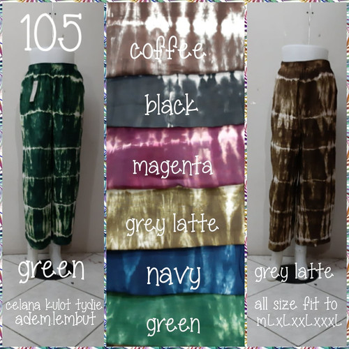 Foto Produk Celana kulot tydie jumputan katun rayon(adem.lembut) dari Winnie Collection