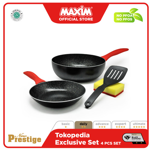 Foto Produk Maxim New Prestige Wajan Masak 4pcs Set dari Maxim Official Store