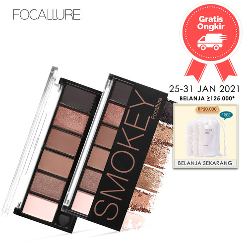Foto Produk FOCALLURE 6 Colors Glamorous Smokey Eyeshadow Palette FA06 - FA06-01 dari beauty entity