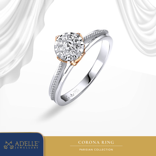 Foto Produk Corona Diamond Ladies Ring - Cincin Berlian - Adelle Jewellery - Twotone, 5-15 dari Adelle Jewellery