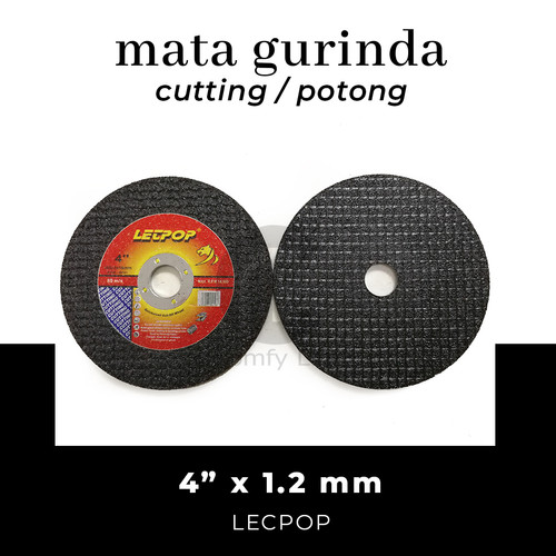 Foto Produk Mata Gurinda Batu Gerinda Potong Cutting Wheel Disc 4”x1.2 mm Lecpop dari yuzy