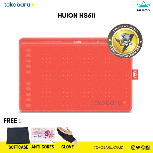Foto Produk Huion HS611 Drawing Tablet Garansi Resmi 1 Tahun dari Kohen Store
