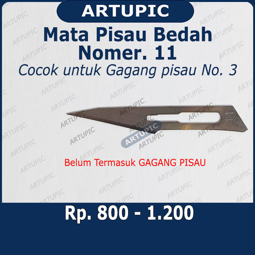 Foto Produk Mata Pisau Bedah Nomer 11 Surgical Blade Bisturi Scalpel Bedah Operasi dari ArtupicPeralatanPeternak
