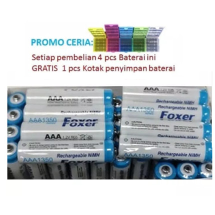 Foto Produk Baterai batre battery cas recharge rechargeable AAA aaa A3 dari Gadget Thumb