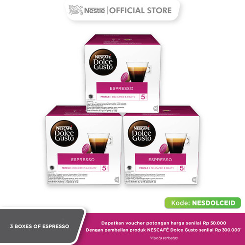Foto Produk New Espresso 3 box (48 kapsul = 48 gelas) dari DOLCEGUSTOID