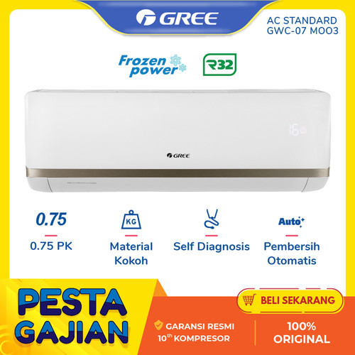 Foto Produk AC GREE MOO3 - STANDARD 0.7 PK - Putih dari GREE OFFICIAL