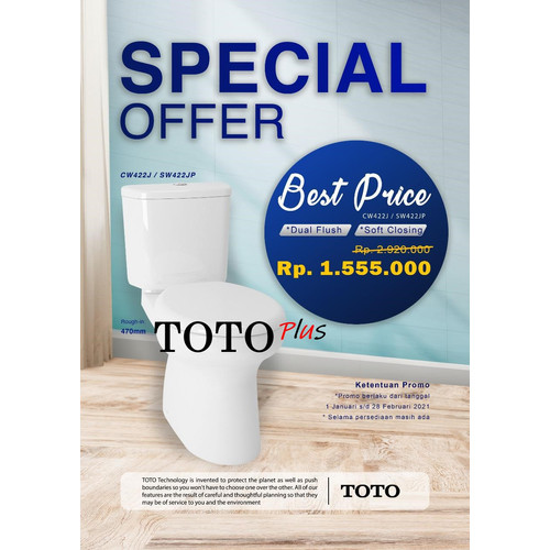 Jual Cw422 Cw 422 Cw422 Cw 422 Closet Duduk Toto Jakarta Pusat Totoplus Tokopedia