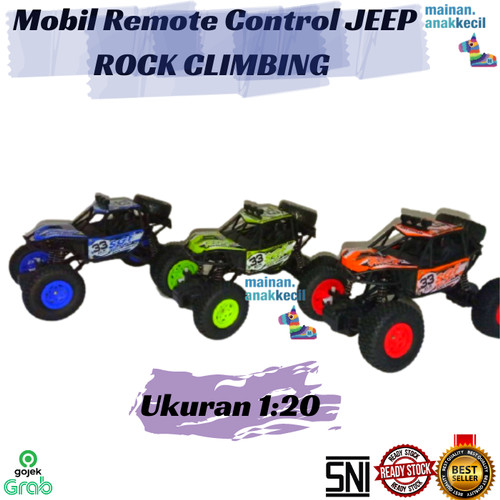 Foto Produk Mainan Mobil Remote Control RC JEEP ROCK CLIMBING CRAWLER OFFROAD 1:20 - Hijau dari mainan.anakkecil
