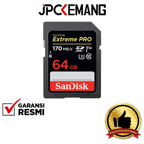 Foto Produk Sandisk SDHC Extreme Pro UHS-I 64GB (170MB/s Read AND 90MB/s write) dari JPCKemang