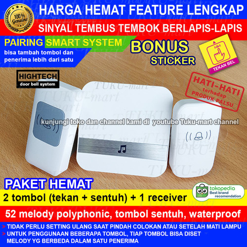 Foto Produk bel pintu wireless HIGHTECH dari Tuku-Mart