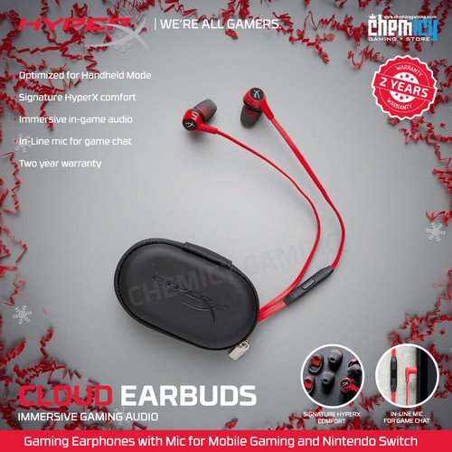 Foto Produk HyperX Cloud Earbuds In Ear Gaming Headphones with Mic dari Chemicy Gaming