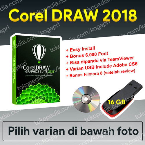 Foto Produk Corel Draw X6 X7 X8 2018 Coreldraw for Windows - DVD dari koleksi gadget pribadi