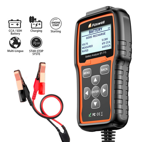 Foto Produk FOXWELL BT-715 Tester Baterai Aki 12v dan 24V untuk Mobil dan Truk dari manekistore