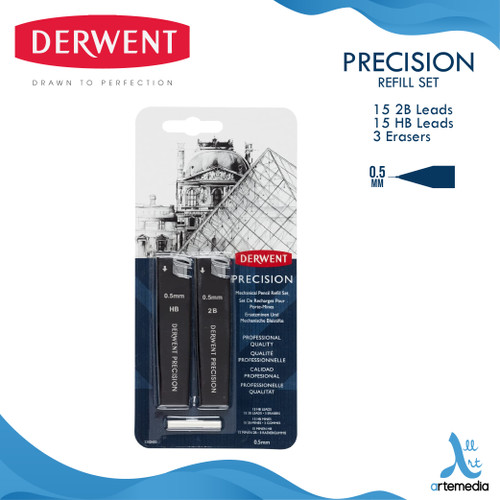 Foto Produk Pensil Mekanik Derwent Precision Mechanical Pencil Set - Refill Set 0.5 dari Artemedia Shop
