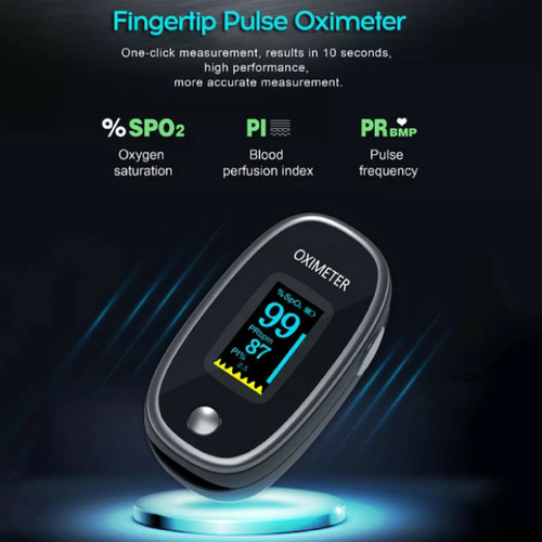Foto Produk Fingertip Pulse Oxymeter oximetry Sp02 alat pengukur detak jantung - Hitam dari Aneka Store 89