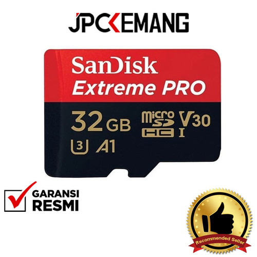 Foto Produk SANDISK EXTREME PRO MICRO SDHC UHS-I (U3) 32GB (READ 100MB/S, WRITE 90 dari JPCKemang
