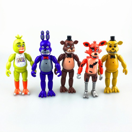 Foto Produk 1set 5pcs figure fnaf freddy foxy chica import Led nightmare mainan to dari cutePeppa