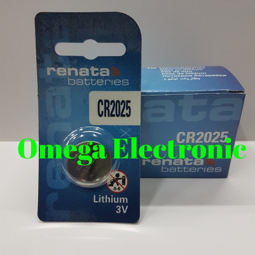 Foto Produk ORIGINAL CR2025 Baterai Lithium Renata 3V CR 2025 CR2025 Battery Batre dari Omega Electronic