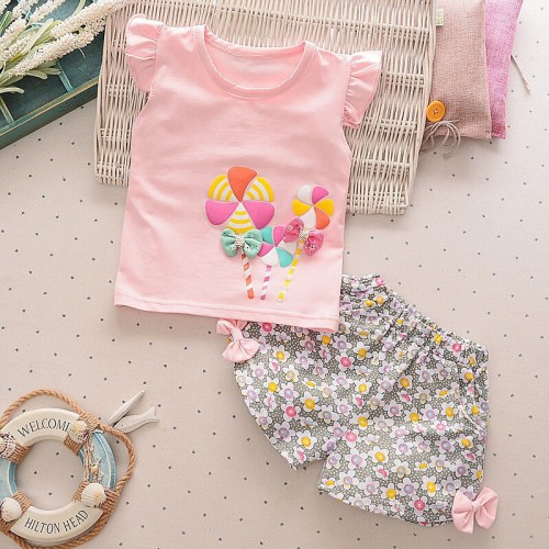 Foto Produk Setelan anak perempuan import motif permen 3d timbul - Kuning, L dari Mr.Gabor