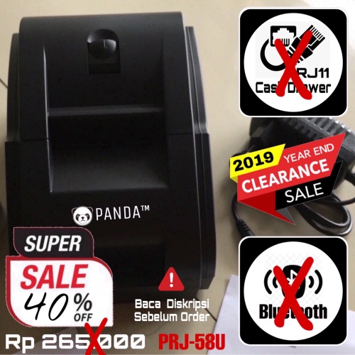 Foto Produk PRINTER KASIR STRUK KERTAS 58MM THERMAL PANDA USB (TANPA BLUETOOTH) dari PANDA RETAIL SOLUTIONS