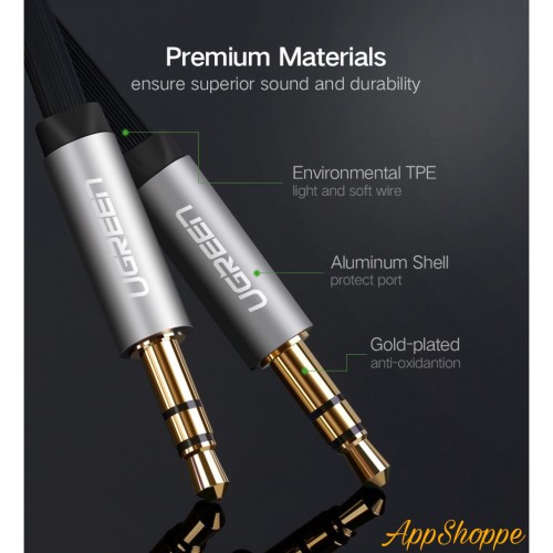 Foto Produk UGREEN Original Aux Cable Jack 3.5mm Auxiliary 1.5mm Audio Kabel dari AppShoppe