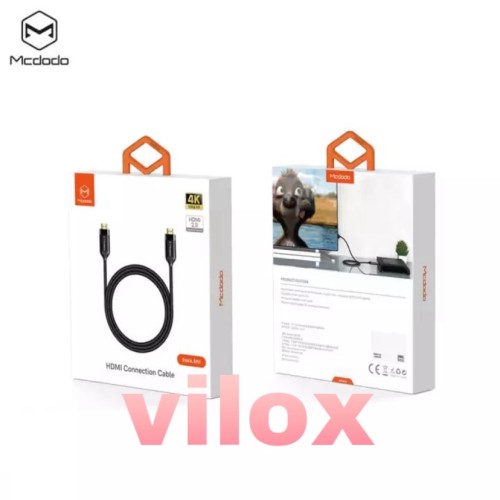 Foto Produk mcdodo kabel HD cable hdmi to hdmi 4k laptop audio tv 2Meter original dari Vilox