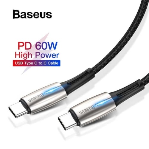 Foto Produk kabel fast quick qc 4.0 super charger baseus type c to type c 60w led dari Vilox