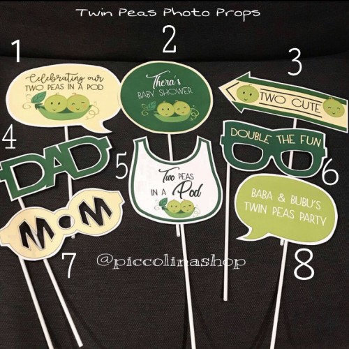 Foto Produk Custom Photo Prop / Aksesoris Foto / Foto Property Twin Baby Shower dari Piccolina Shop