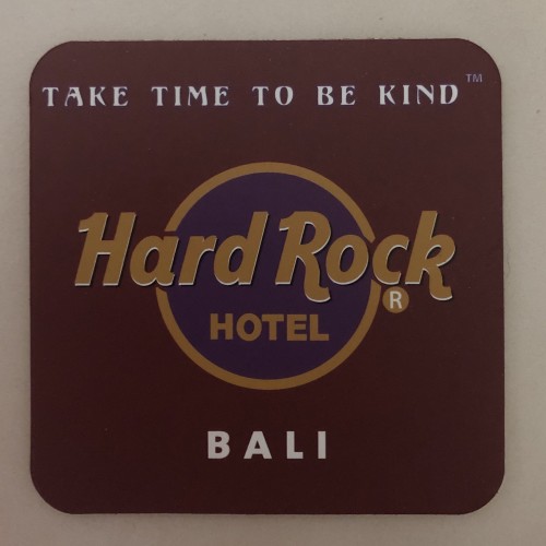 Foto Produk Alas Gelas (Coaster) Hard Rock Hotel Bali warna Merah Marun dari Jaxx Traveler