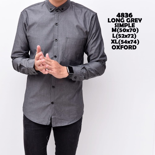 Foto Produk Kemeja polos pria lengan panjang baju cowok oxford slimfit dari Goodfella