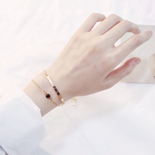 Foto Produk Gelang Wanita Korea Elegant Gold Silver Bracelet Crystal Simple dari Venditionis_shop