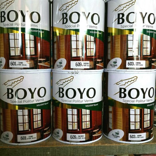 Foto Produk Boyo Politur Vernis Clear/ Transparant 1liter/ Plitur kayu Avian Brand dari toko cat sinar baru