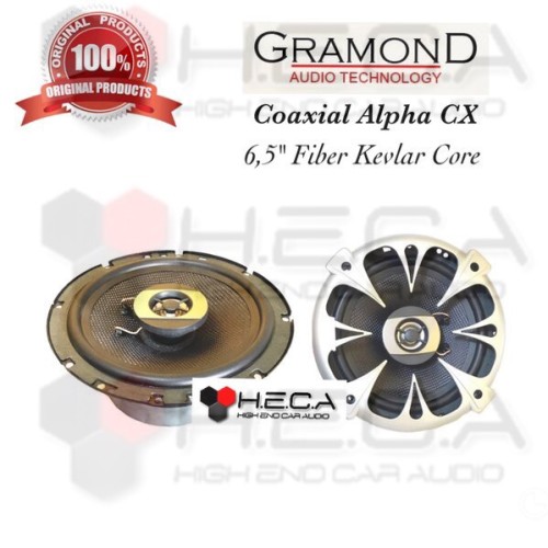 Foto Produk Gramond Alpha CX Speaker Mobil Coaxial 6.5 inch Fiber Kevlar Core dari High End Car Audio