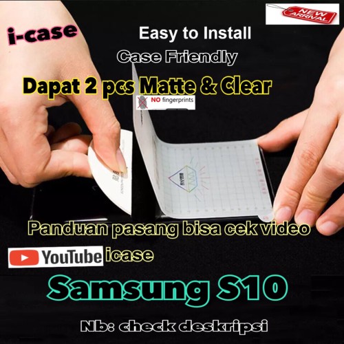 Foto Produk Anti Gores / Screen Protector Samsung S10 S 10 case Friendly Dapat 2pc dari i-case