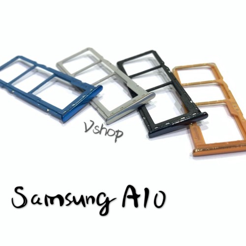 Foto Produk SIMTRAY - TEMPAT SIMCARD SAMSUNG A10 - A105 SLOT SIMCARD SIM TRAY - Gold dari vshop sparepart