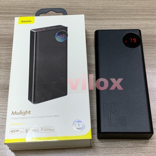 Foto Produk powerbank baseus fast pd qc 3.0 charger 45w 20000mah type c macbook dari Vilox