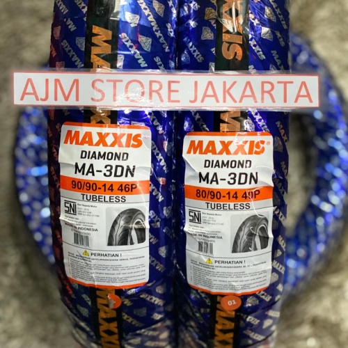Foto Produk Maxxis MA3DN 80/90-14 & 90/90-14 Tubeless... PAKET HEMAT..!!! dari AJM Store Jakarta