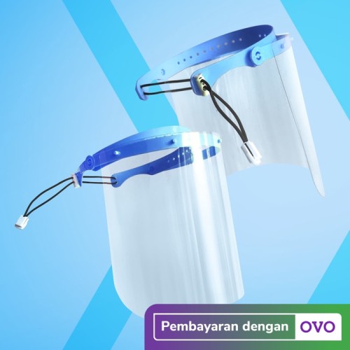 Foto Produk Face Shield Dental APD Premium Pelindung Wajah Muka Dewasa Anak BIRU dari SM Motorsport