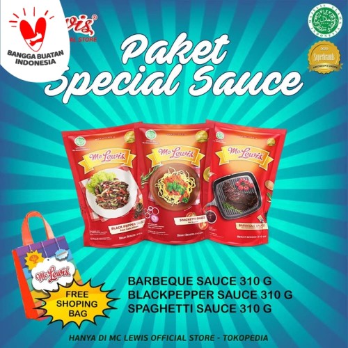 Foto Produk Paket - Barbeque Sauce - Blackpepper Sauce - Spaghetti Bolognese Sauce dari Mc Lewis