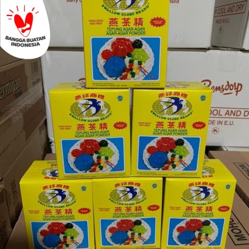 Foto Produk Agar Agar Swallow Plain 1 Box isi 12 Sachet dari Dua Kencana